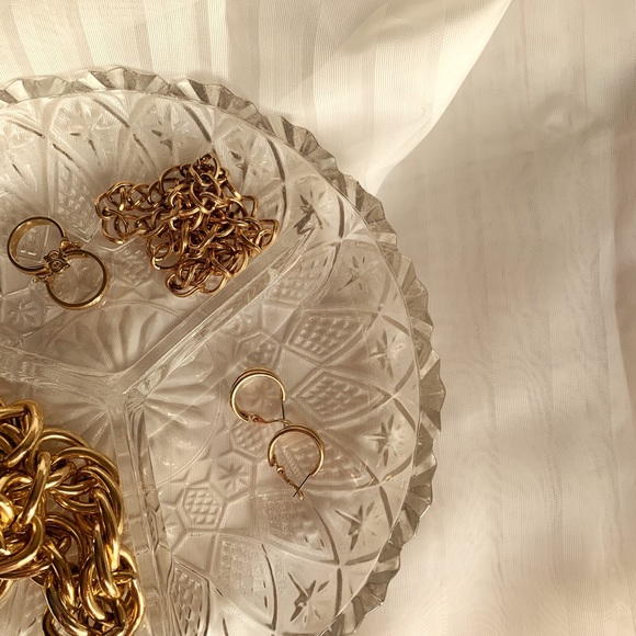 3 Compartment Glass Catch All Tray - Picture 2 of 4